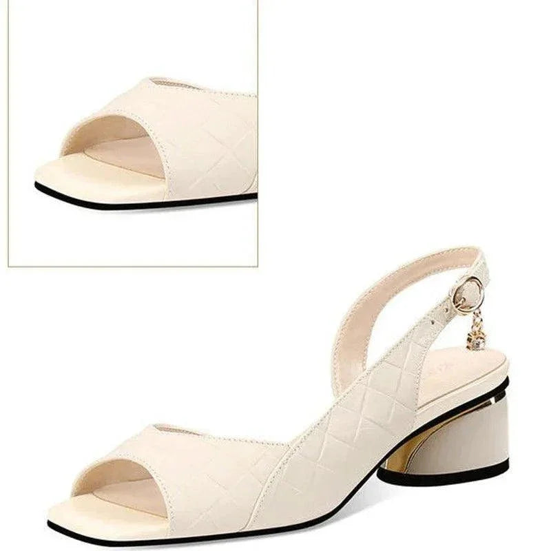Elegant Low Heeled Women Sandals -Guocali