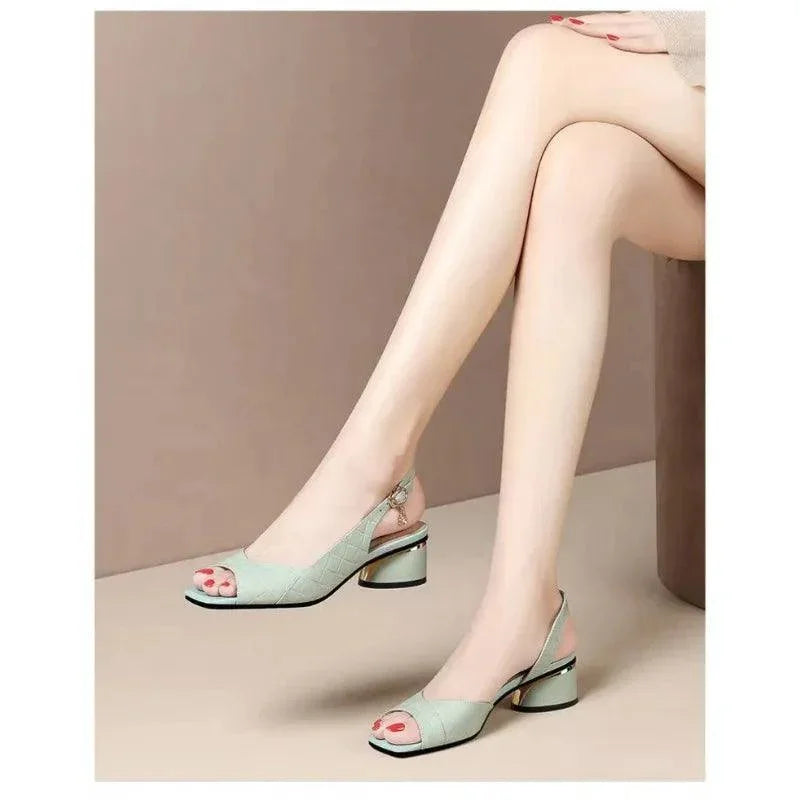 Elegant Low Heeled Women Sandals -Guocali