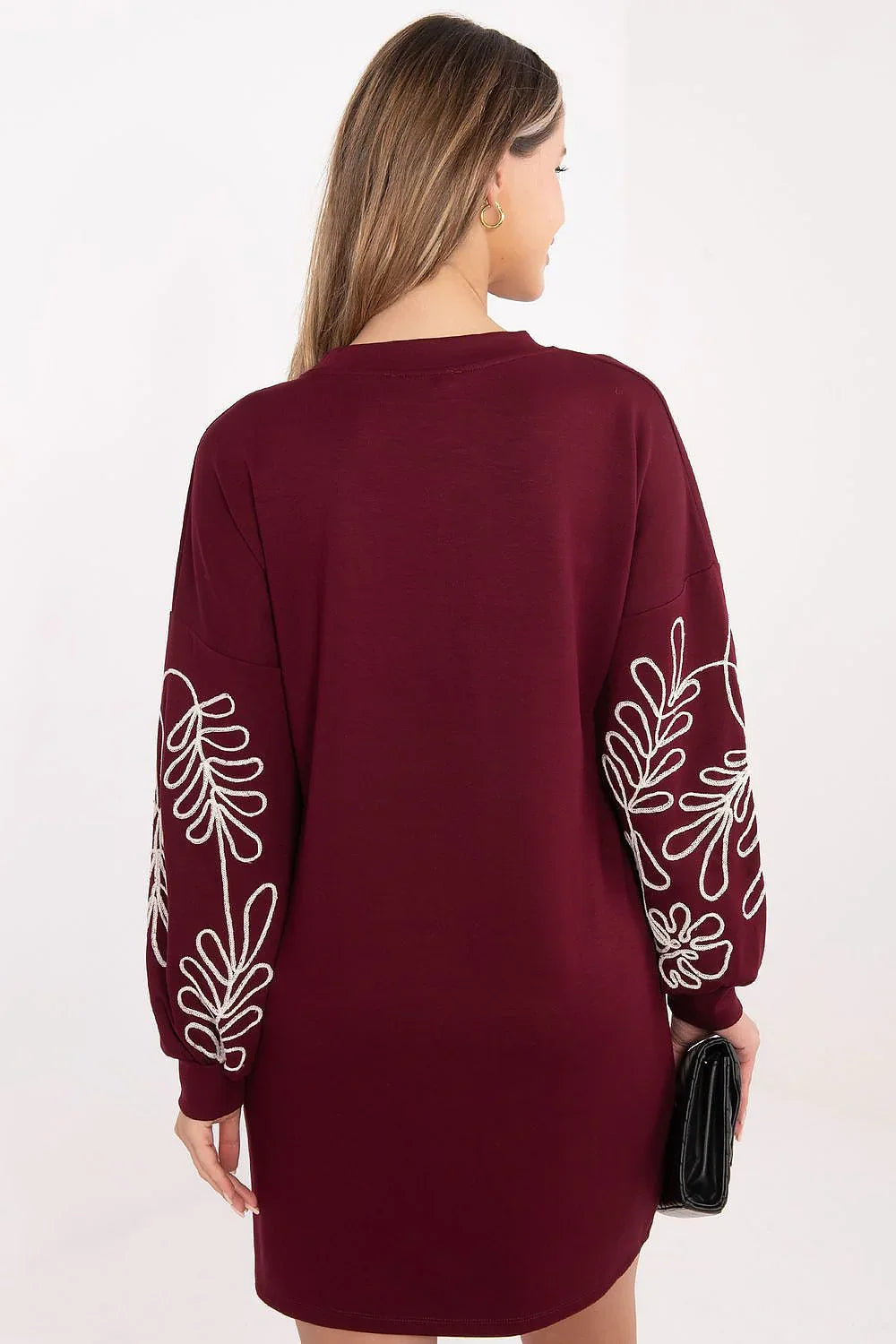 Elegant Straight Shift Mini Knit Dress