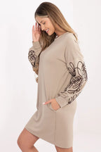 Elegant Straight Shift Mini Knit Dress