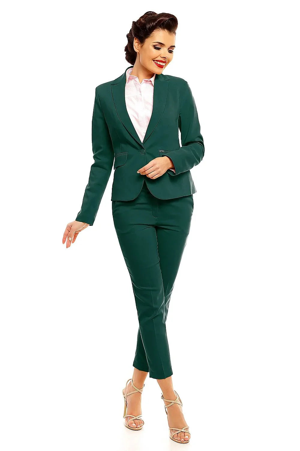 Elegant Women Cropped Pants – High-Rise Slim Fit -Guocali