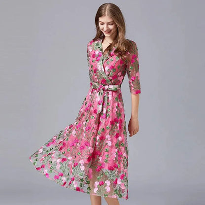 Elegant Women's Lace Dress – Formal Evening & Cocktail Dress -Guocali
