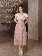 Fairy Style 3D Embroidery Party Dress -Guocali