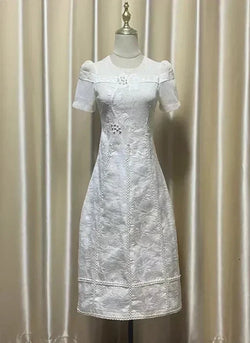 Fairy Style Embroidered Flower Dress - Guocali