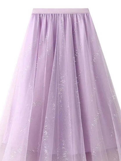 Fairy Style High-Waisted A-Line Skirt -Guocali