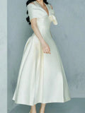 Fairy Style V-Neck 3D Bow Dress -Guocali