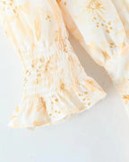 Fashionable Elastic Pleated Pastoral Dress -Guocali