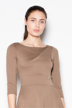 Fit and Flare Casual Dress Elegant Office Style-Day Dress-GUOCALI