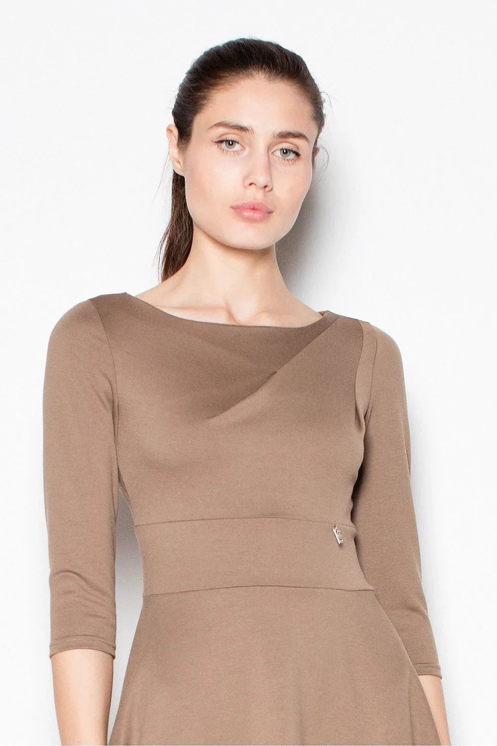 Fit and Flare Casual Dress Elegant Office Style-Day Dress-GUOCALI
