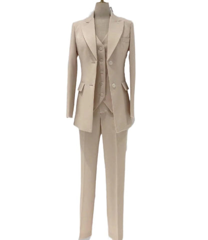 Formal Three Piece Suit - Apricot Women Pantsuit - Pantsuit - Guocali