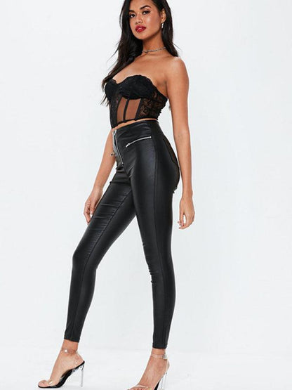 Edgy Women Trousers – High Rise Zipper
