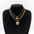 Hearts Pendant Necklace - Multi-Layered Women Jewelry -Guocali