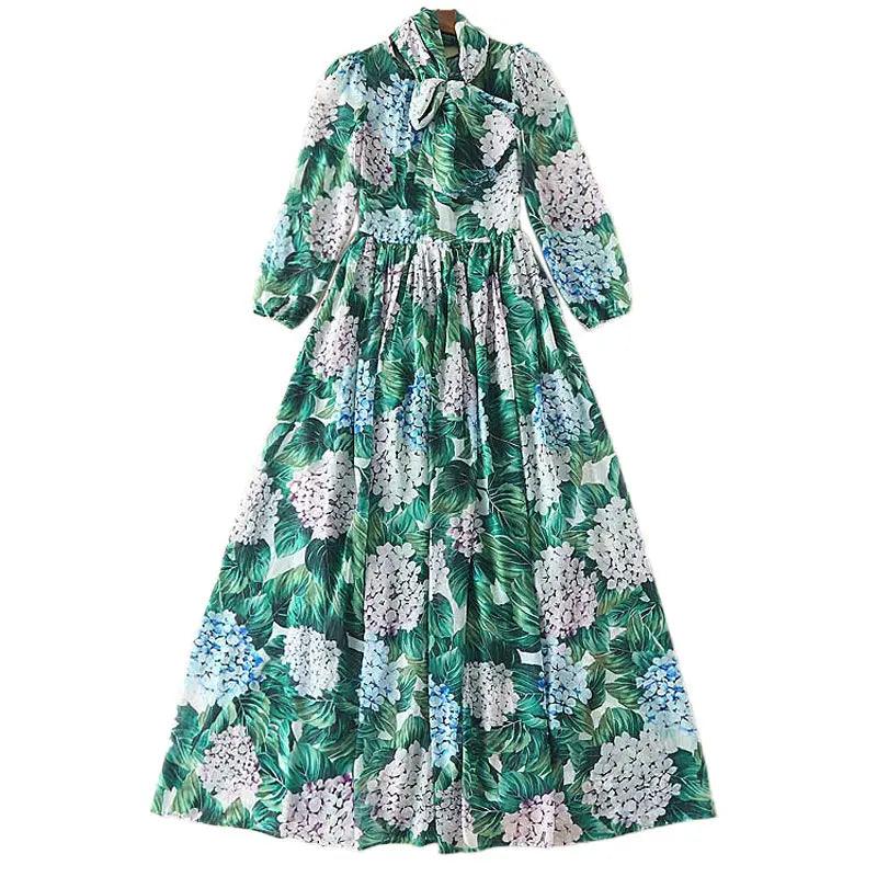 High Quality Long-Sleeved Printed Maxi Dress - Maxi Dress - Guocali