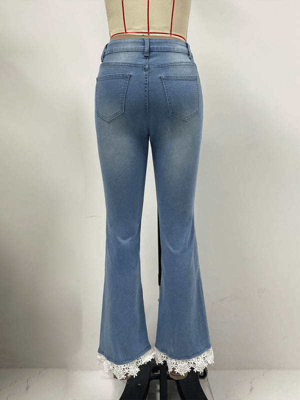 High Waist Slim Fit Bootcut Jeans - Bootcut Jeans - Guocali