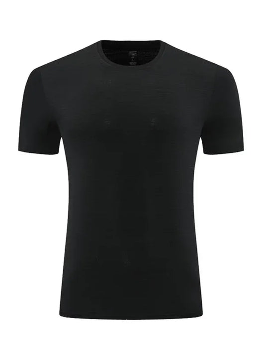 Men Round-Neck Short-Sleeves T-Shirt – Moisture-Wicking - Black
