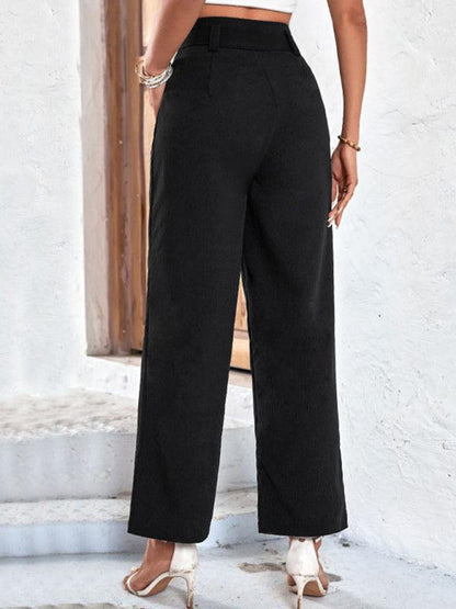 Women's Black Cropped Casual Pants