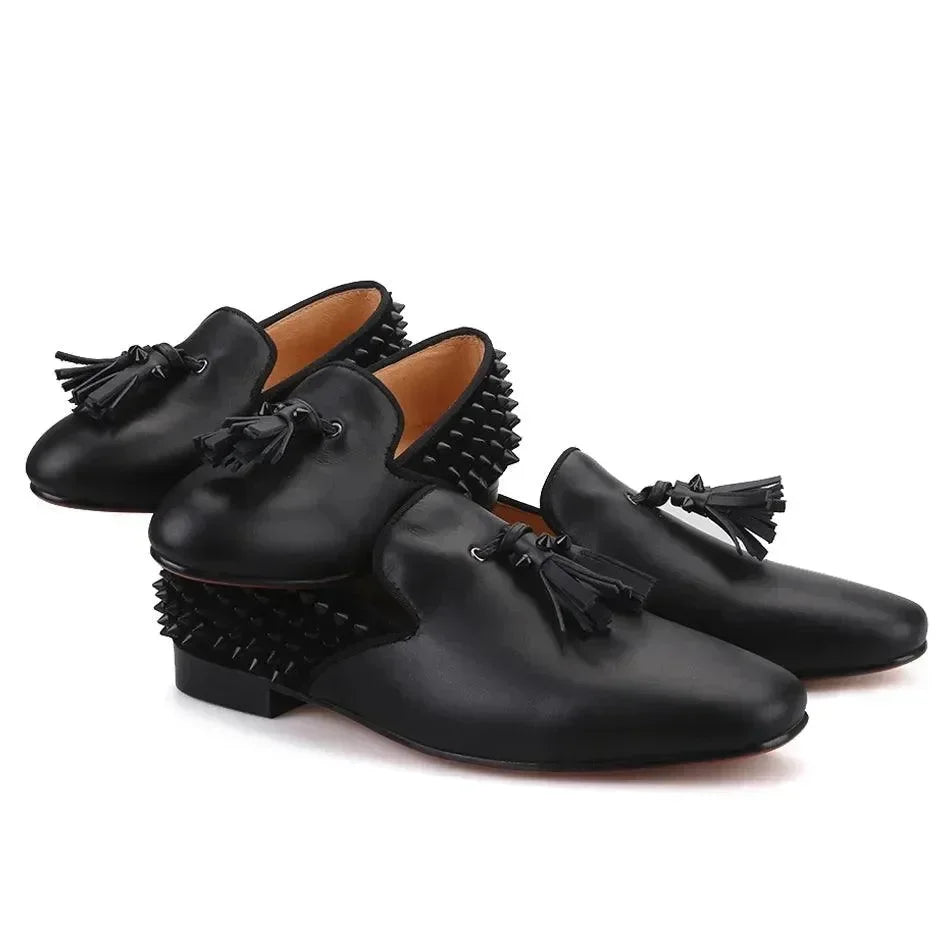 Kids Casual Tassel Dress Loafers - Slip-On Flat Formal Dress Shoes