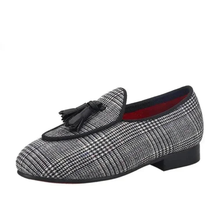Kids Casual Tassel Dress Loafers - Slip-On Flat Shoes