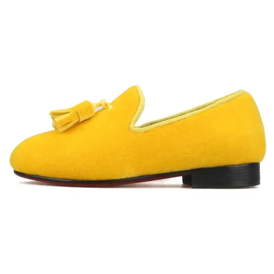 Kids Dress Tassel Loafers - Slip-On Flat Shoes