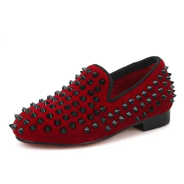 Kids Loafers Classic Style Kids Shoe Velvet Spikes Shoes-Loafer Shoes-GUOCALI