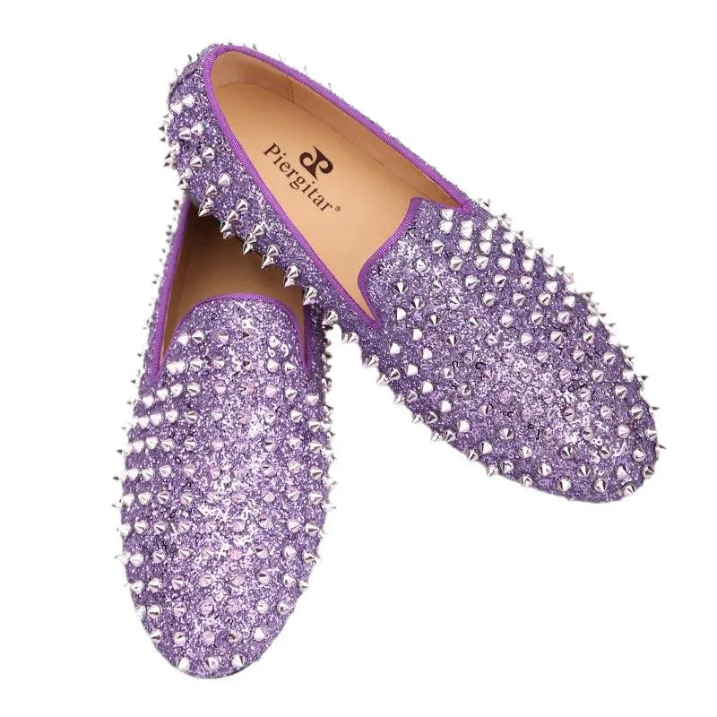 Kids Loafers Spiky Violet Delight: Trendy Loafers for Toddlers and Big Kids - Loafer Shoes - Guocali