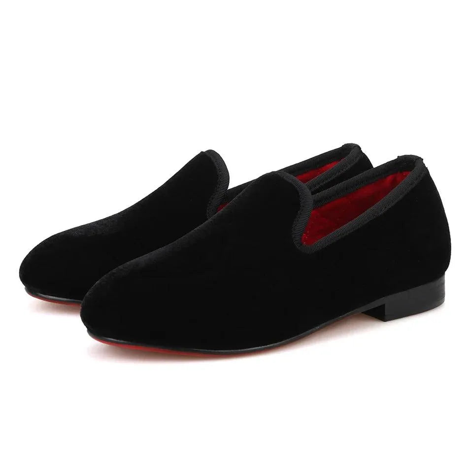 Kids Loafers Velvet Comfort: Handcrafted Loafer Shoes for Kids - Loafer Shoes - Guocali