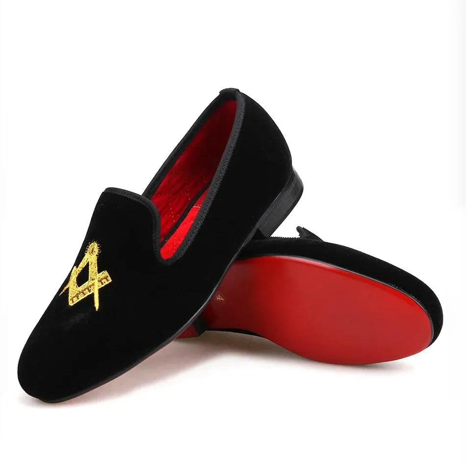 Kids Loafers Velvet Kids Loafer Shoes: Matching Parent Design with Red Sole - Loafer Shoes - Guocali