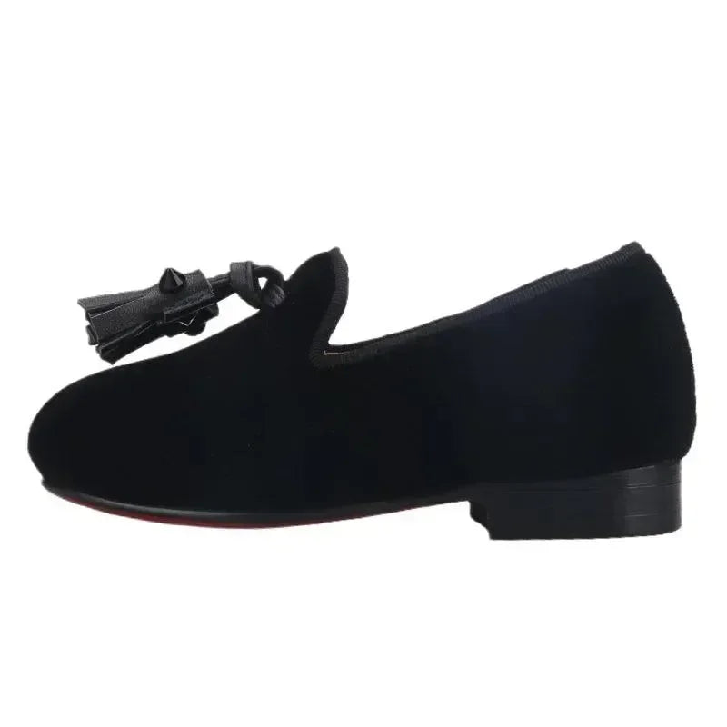 Kids Tassel Dress Loafers - Slip-On Formal Dress Shoes