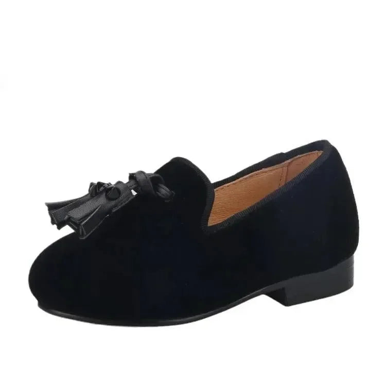 Kids Tassel Dress Loafers - Slip-On Formal Dress Shoes
