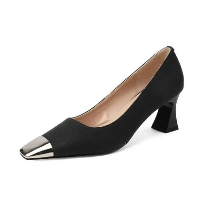 Ladies High Heel Leather Pumps Shoes - Pumps Shoes - Guocali