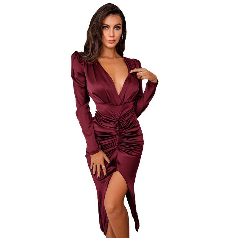 Ladies Irregular Bodycon Party Dress - Dresses - Guocali