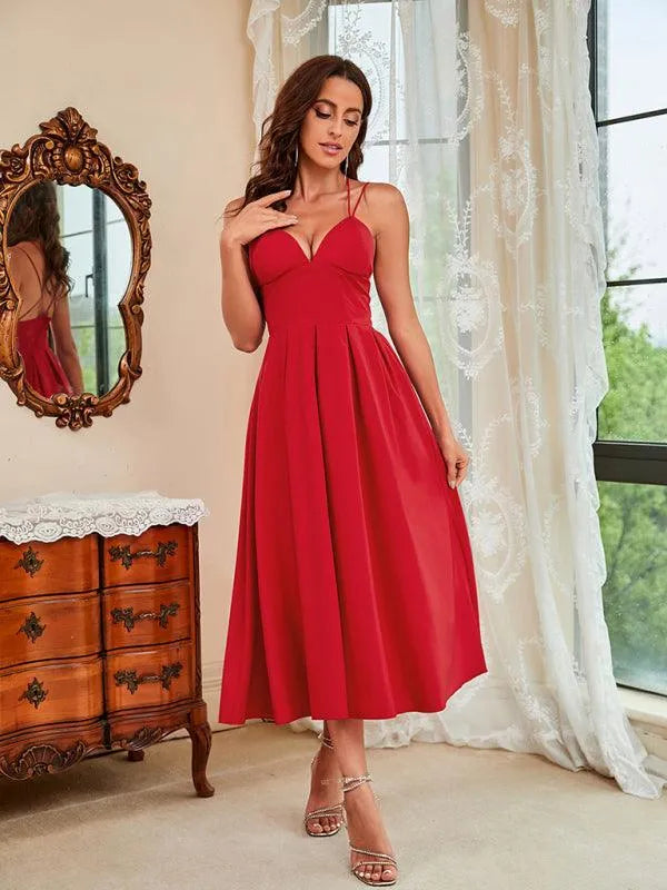 Ladies Strap Summer Dress -Guocali