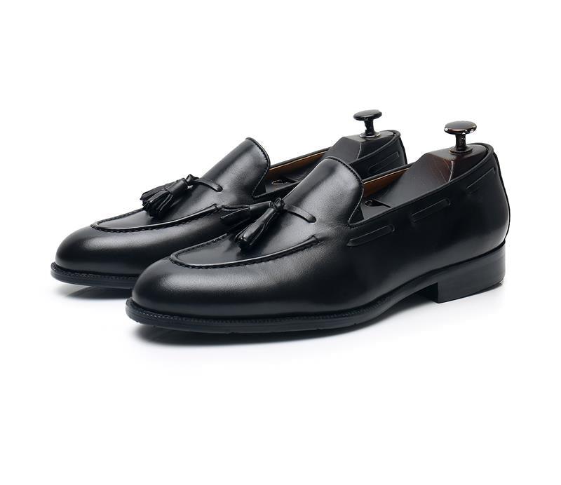 Leather Round Toe Slip-On Business Loafers - Men Shoes - Loafer Shoes - Guocali