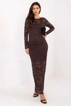 Long Sleeve Lace Maxi Dress Elegant Style - Guocali