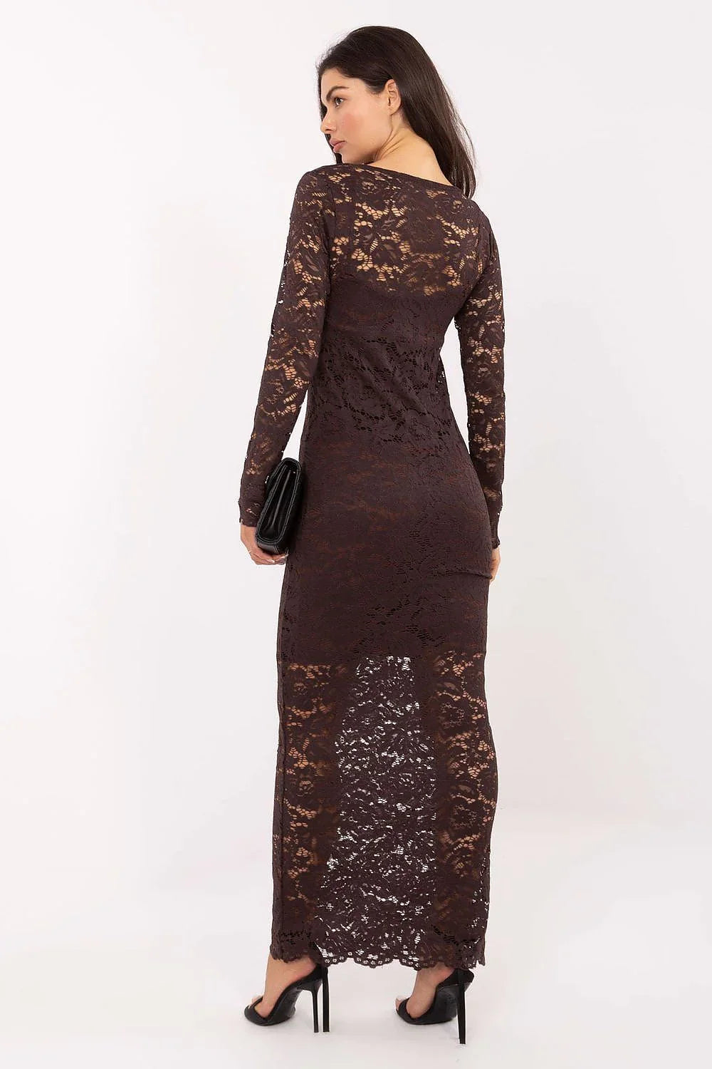 Long Sleeve Lace Maxi Dress Elegant Style - Guocali