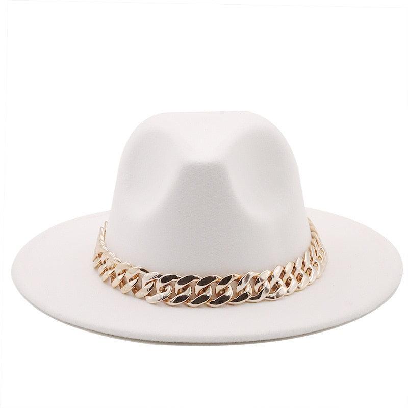 Luxury Fedora Hat With Chain - Fedora Hat - Guocali