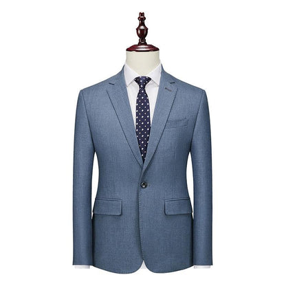 Men Blazer - 1-Button Style Blazer - Blue - Men Blazer - Guocali