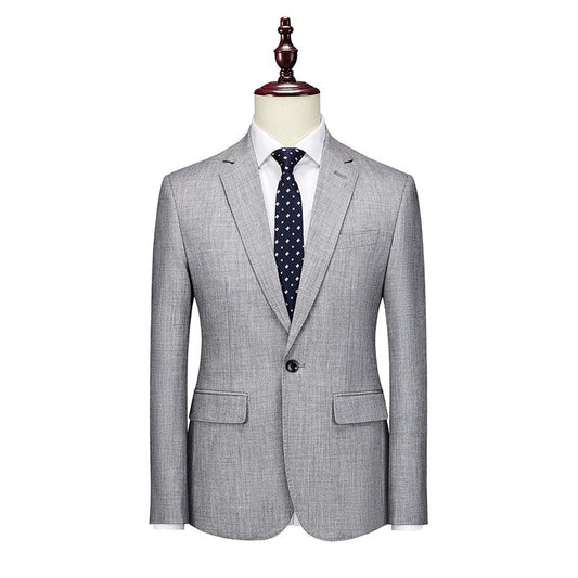 Men Blazer - 1-Button Style Blazer - Grey - Men Blazer - Guocali