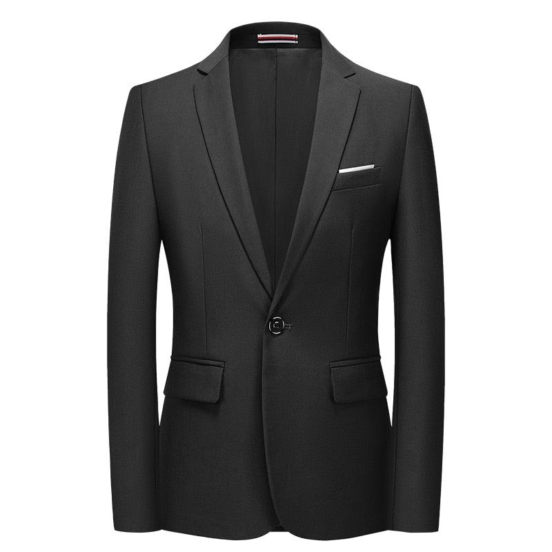 Men Blazer - Black 1-Button Style Formal Blazer - Men Blazer - Guocali