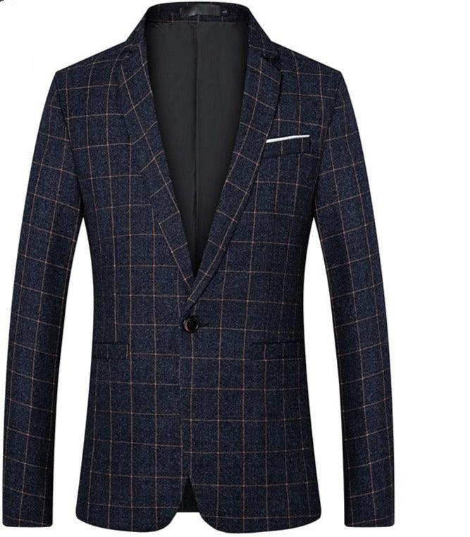 Men Blazer - Checked Formal Blazer - Men Blazer - Guocali