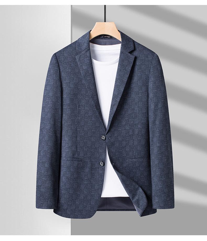 Men Blazer - Plaid Slim Fit Blazer - Men Blazer - Guocali