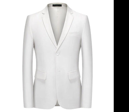 Men Blazer - White 1-Button Style Formal Blazer - Men Blazer - Guocali