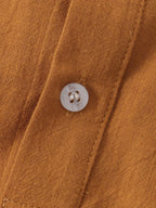 Men Casual Cotton Mandarin Collar Shirt – Breathable - Blue -Guocali