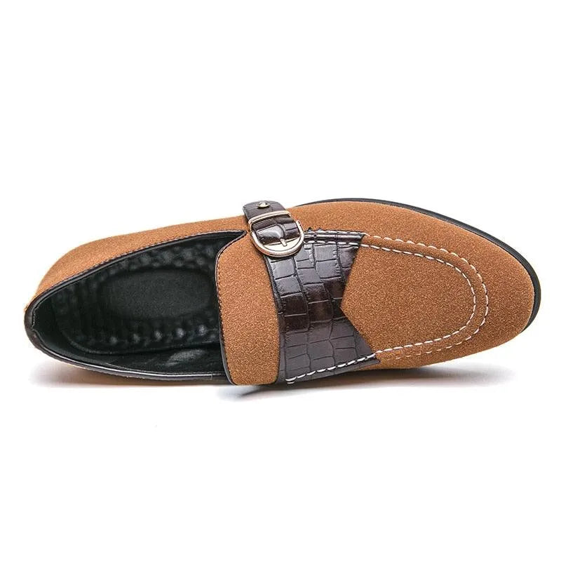 Men Casual Slipper Dress Loafers - Slip-On, Buckles Formal Dress Shoes