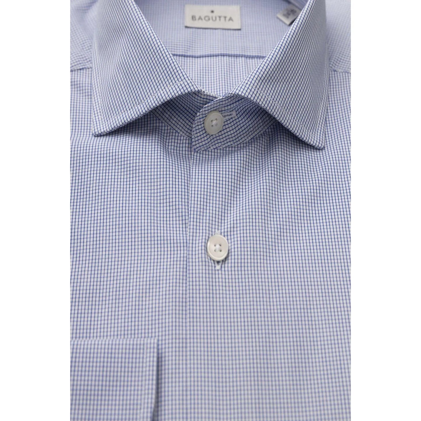Men Cotton Long Sleeves Dress Shirt – Breathable - Blue, White -Guocali