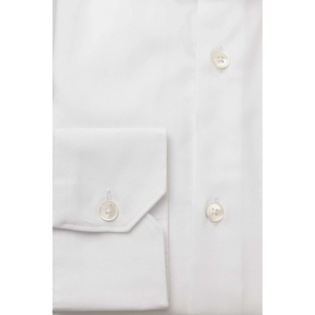 Men Cotton Long Sleeves Dress Shirt – Breathable - White -Guocali