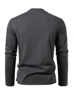 Men Crew-Neck Long-Sleeves T-Shirt – Stretchable - White -Guocali