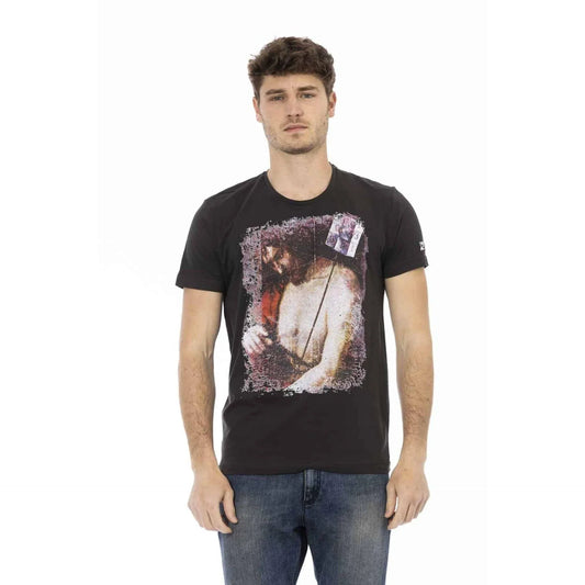 Men Crew-Neck Short-Sleeves T-Shirt – Breathable - Black -Guocali