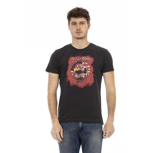 Men Crew-Neck Short-Sleeves T-Shirt – Breathable - Black -Guocali
