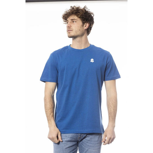 Men Crew-Neck Short-Sleeves T-Shirt – Breathable - Blue -Guocali